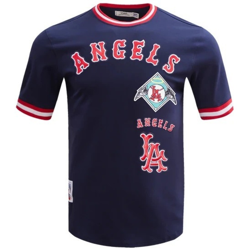 Pro Standard - MLB LA Angeles Retro Classic Men's Striped Top - Navy/Red Large